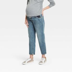 Under Belly Cropped Vintage Straight Maternity Jeans - Isabel Maternity